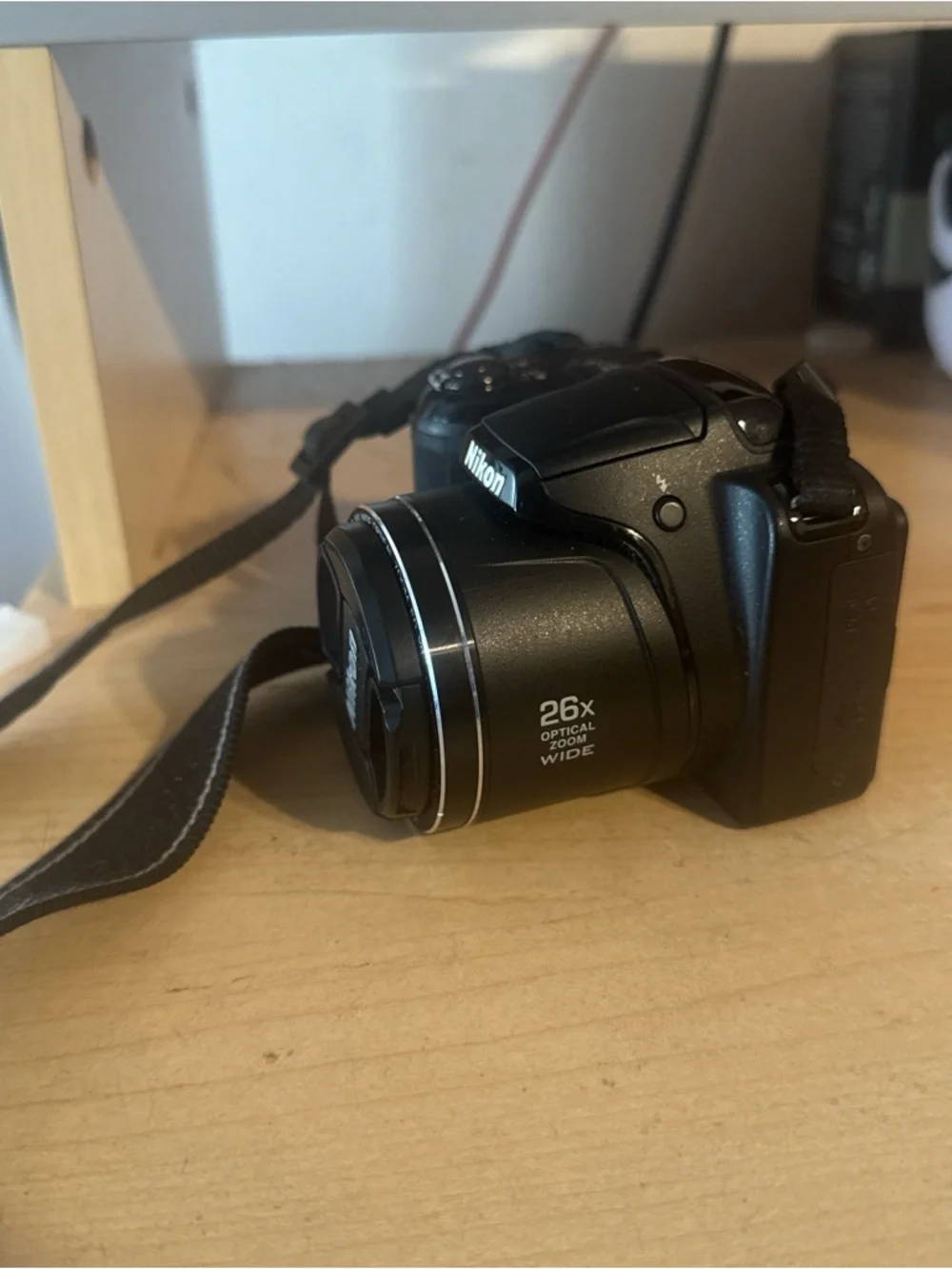 Nikon Black 26x Optical Zoom Bridge Camera with Strap
